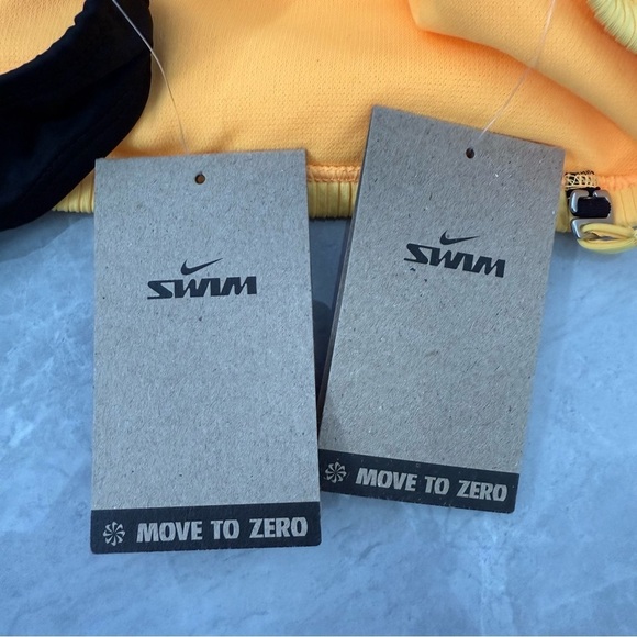 Women’s Nike Swim Ribbed Midkini Bandeau 2 Piece Bikini Swimsuit XL - Picture 13 of 15